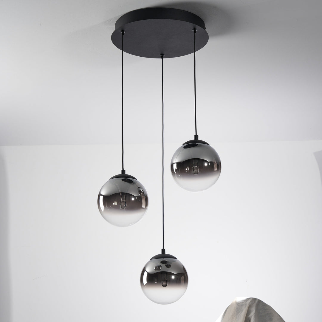 Havant 3 Light Smoked Glass Pendant