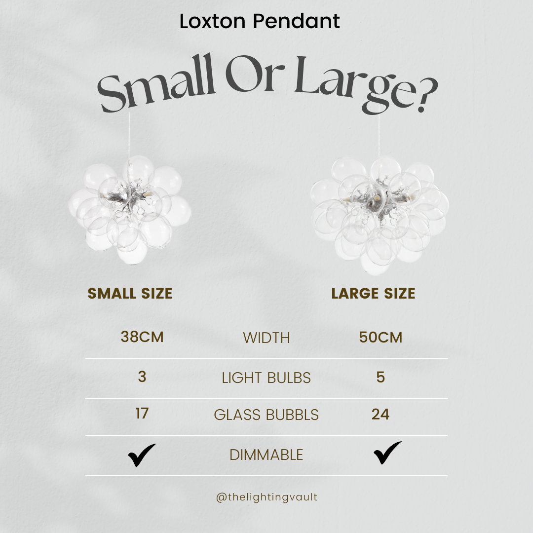 Loxton Large Smoked Bubble Pendant Light