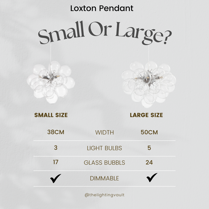 Loxton Large Smoked Bubble Pendant Light