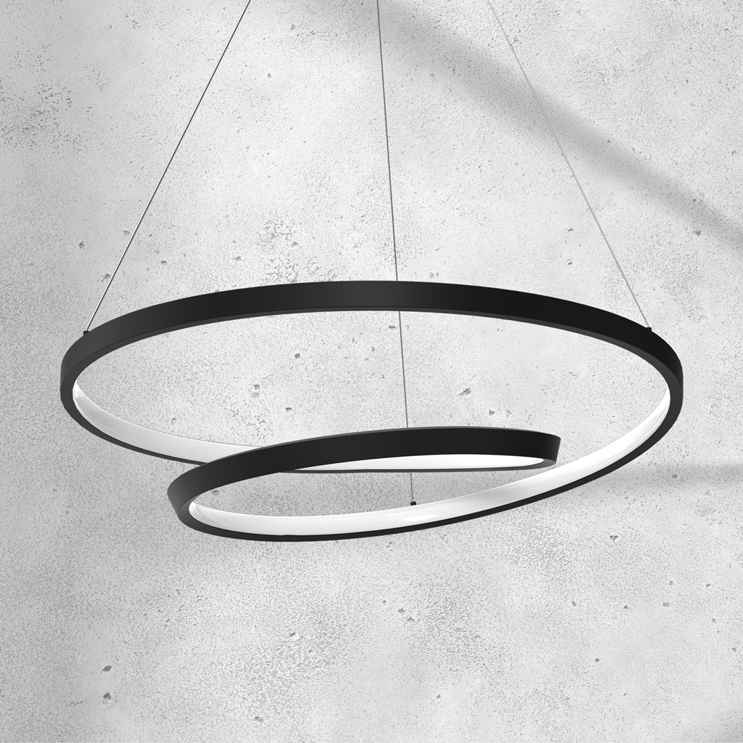 Copenhagen LED Pendant – Twisted Ring Ceiling Light
