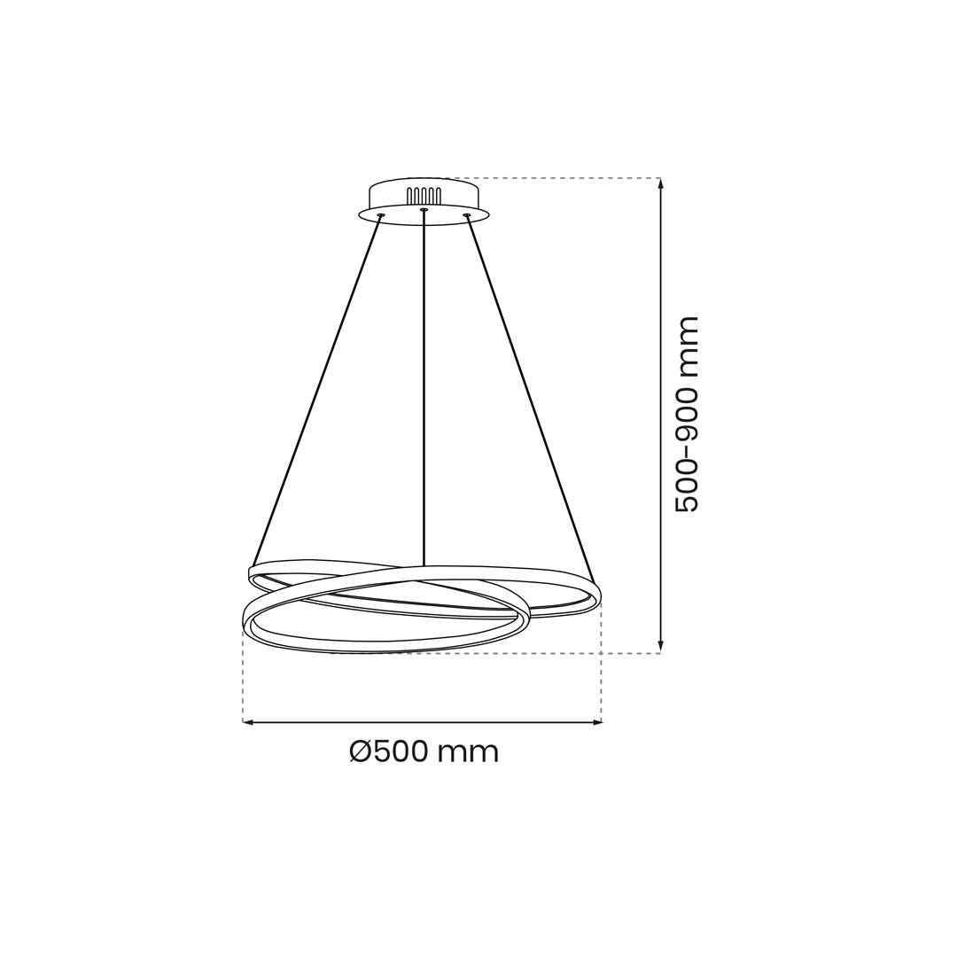 Copenhagen LED Pendant – Twisted Ring Ceiling Light