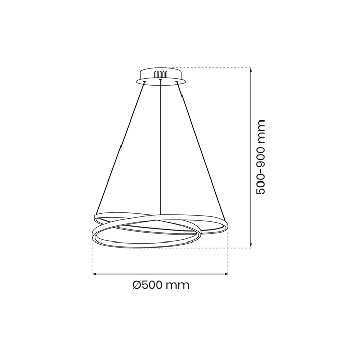 Copenhagen LED Pendant – Twisted Ring Ceiling Light