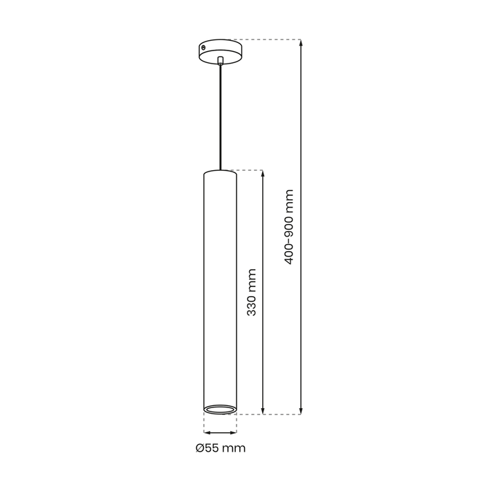 Milan Slim Single Pendant Light – 2 Colours