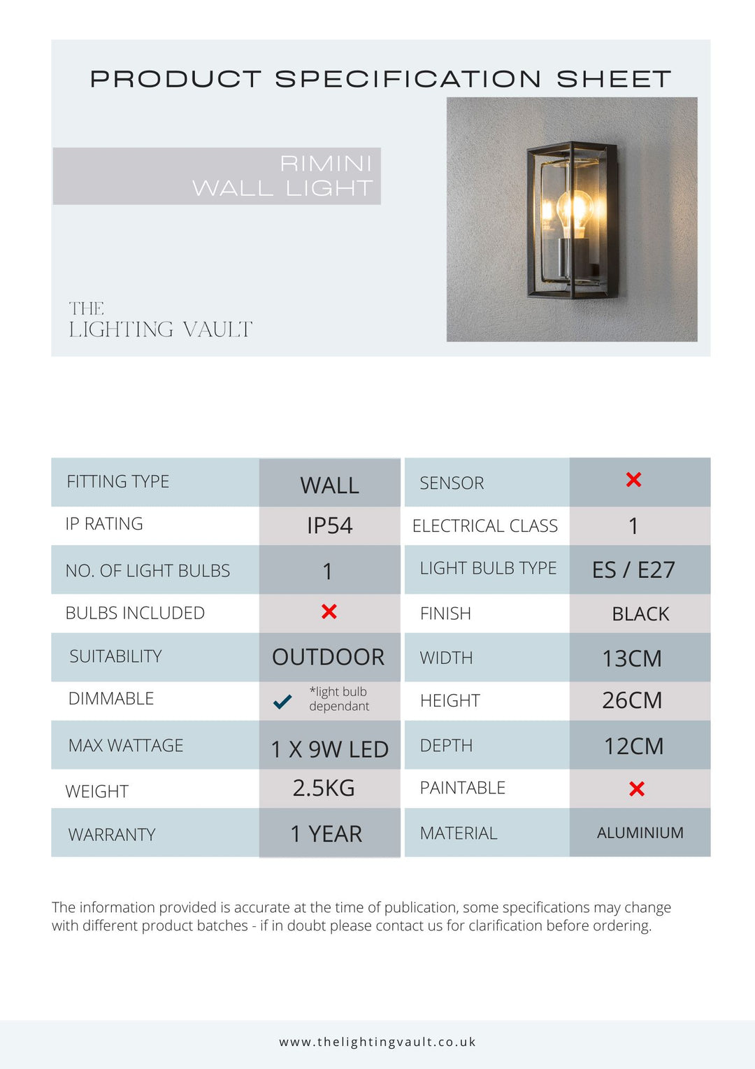 Rimini Wall Light