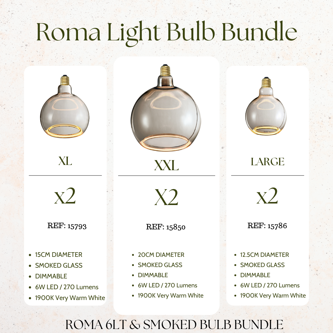 Roma 6LT Spiral Pendant – Ring Bulb Design
