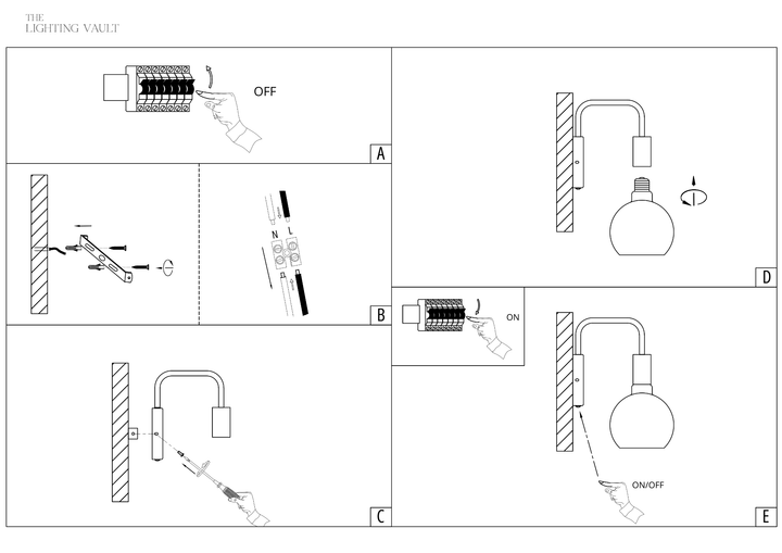 Roma Wall Light - 2 COLOURS