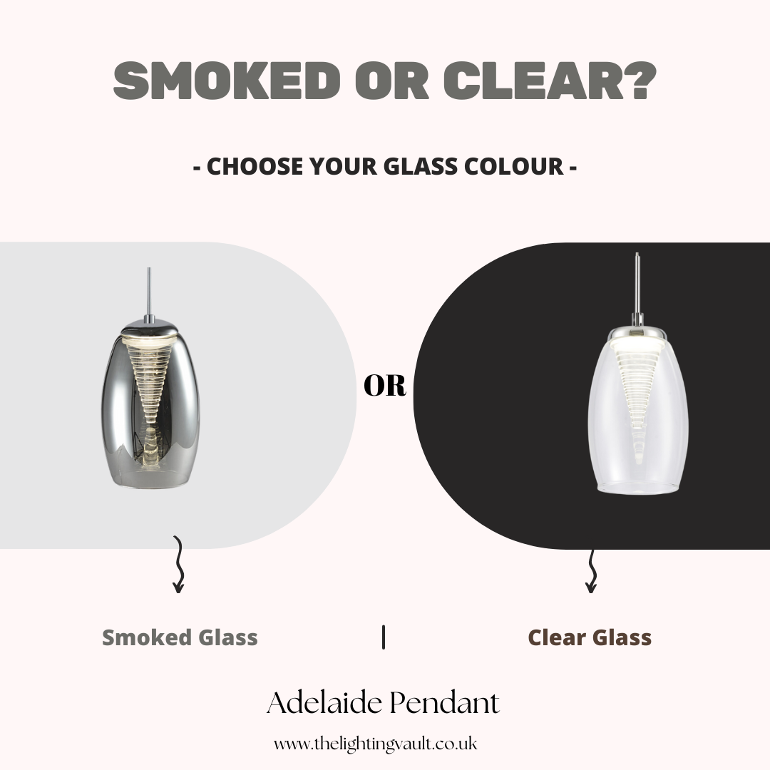 Adelaide 5 Light Spiral Pendant – Clear or Smoked Glass