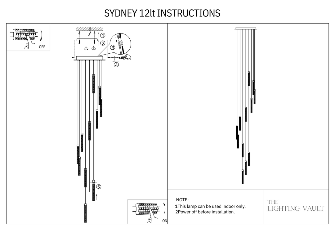 Sydney 12-Light Spiral Pendant Chandelier