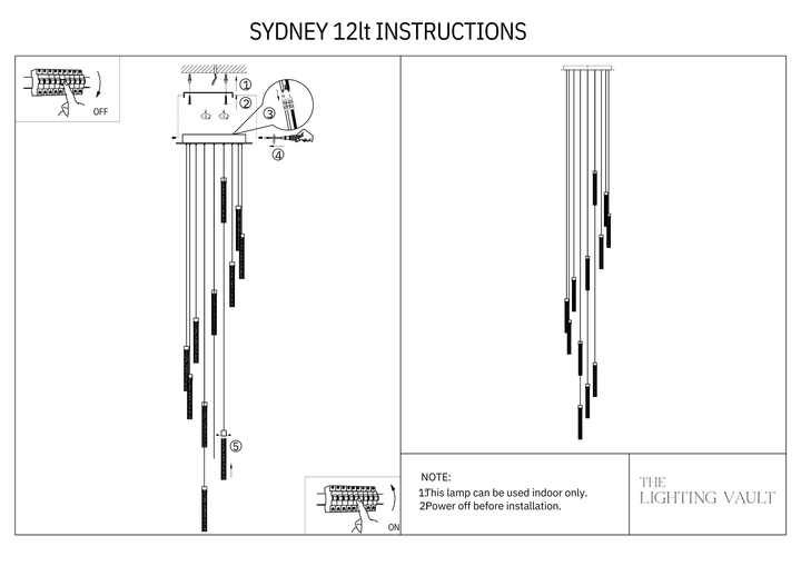 Sydney 12-Light Spiral Pendant Chandelier