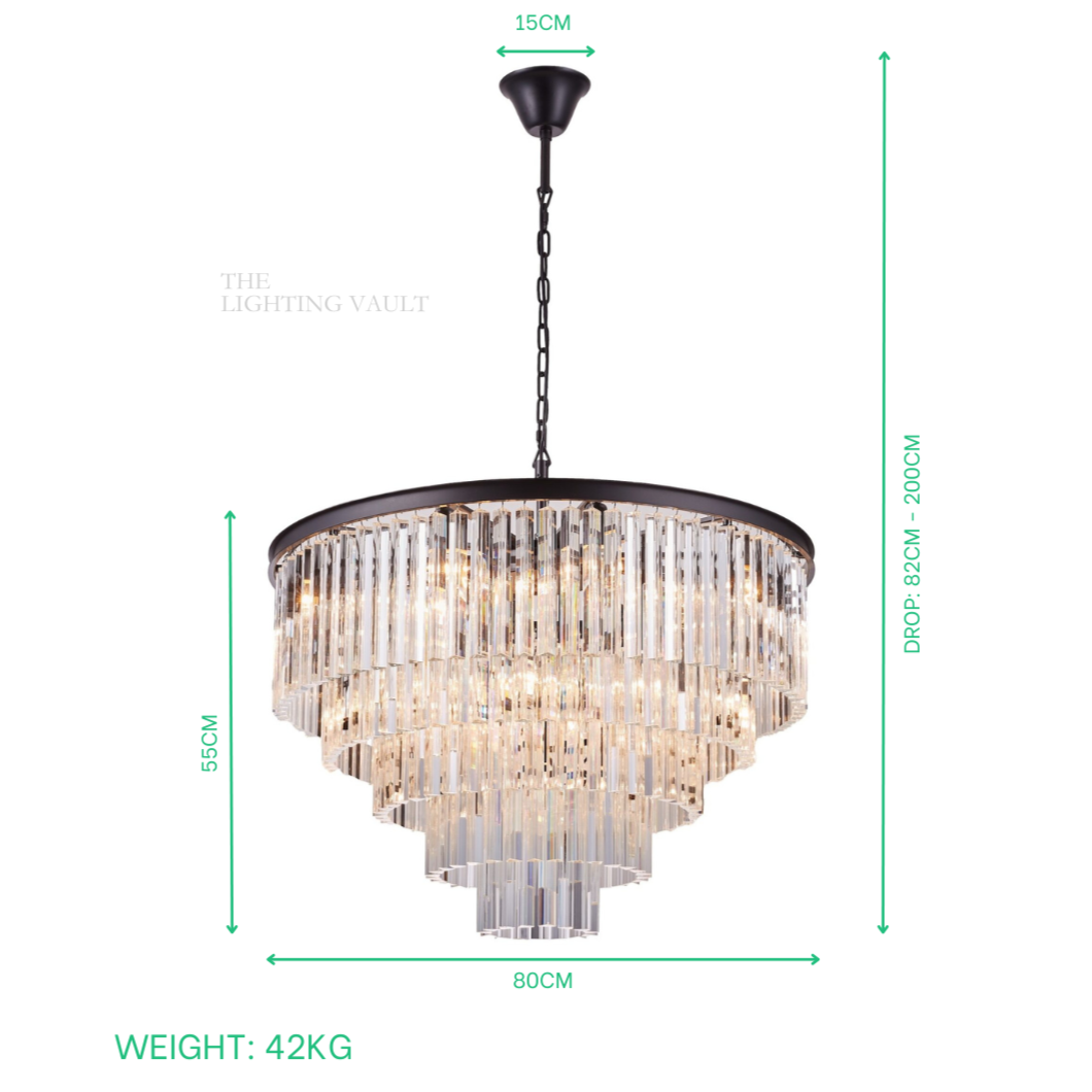 Seville Tiered Crystal Chandelier
