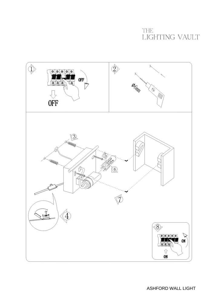 Ashford Square Ceramic Wall Light