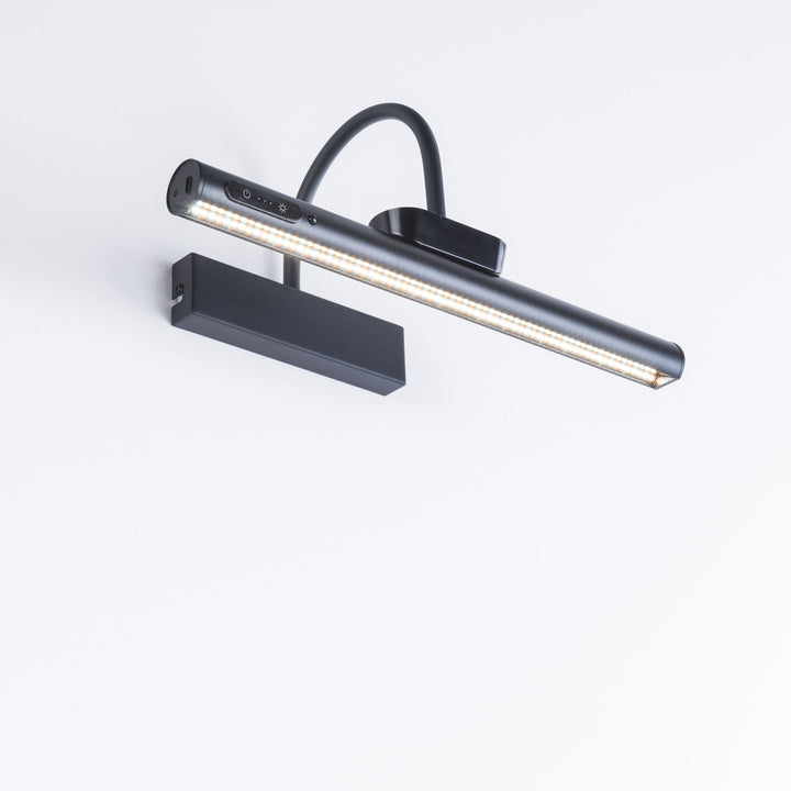 Modern Battery Operated Matt Black LED Picture Artwork Wall Light