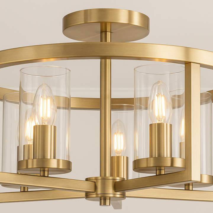 Caria bronze ceiling light close-up detail