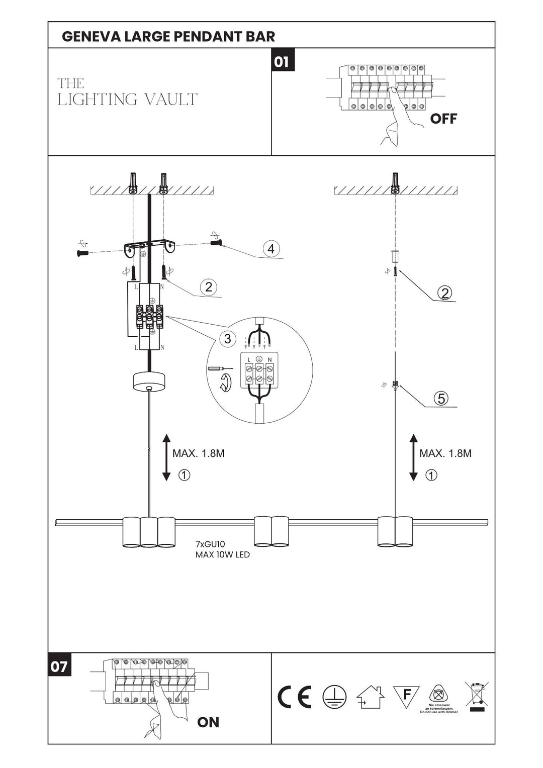 Geneva Large Pendant Bar