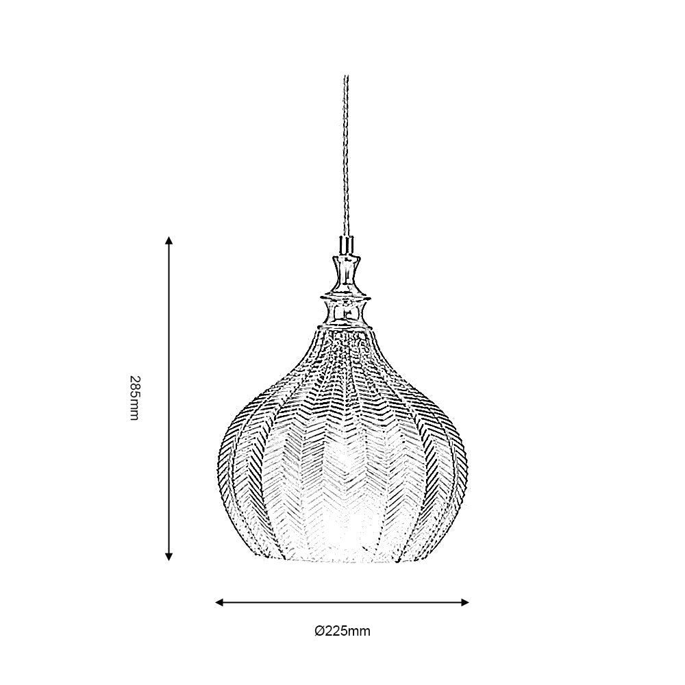 Bedford Cognac Glass Pendant Light