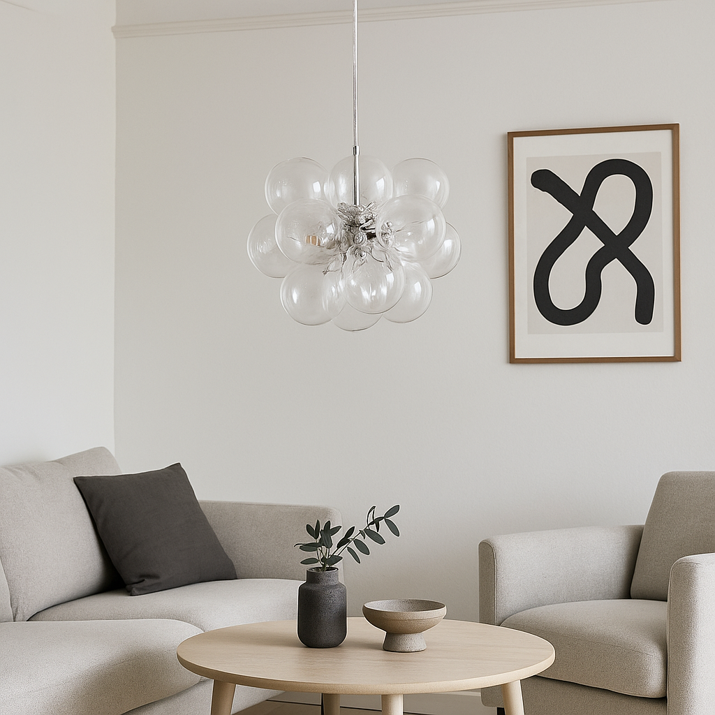 Loxton small clear glass pendant light