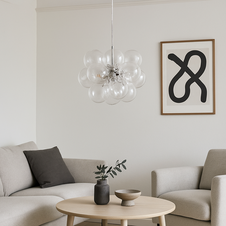 Loxton small clear glass pendant light