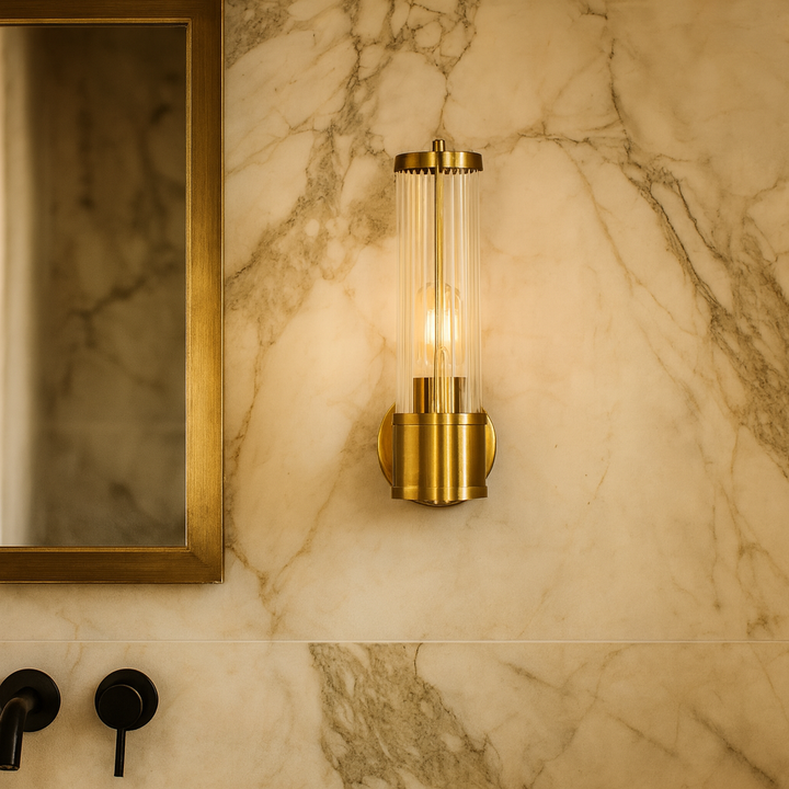 luxury-gold-bathroom-wall-light-fluted-glass