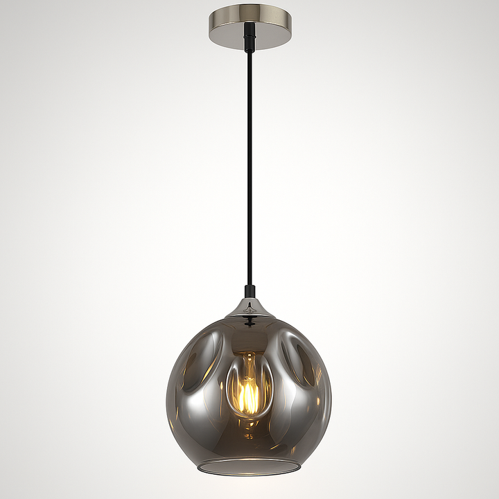 Maitland smoked glass pendant light hero