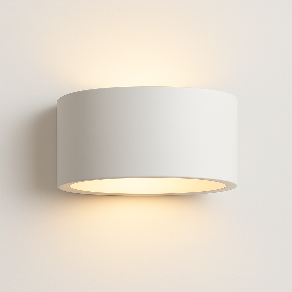 Midland ceramic wall light, 20cm wide