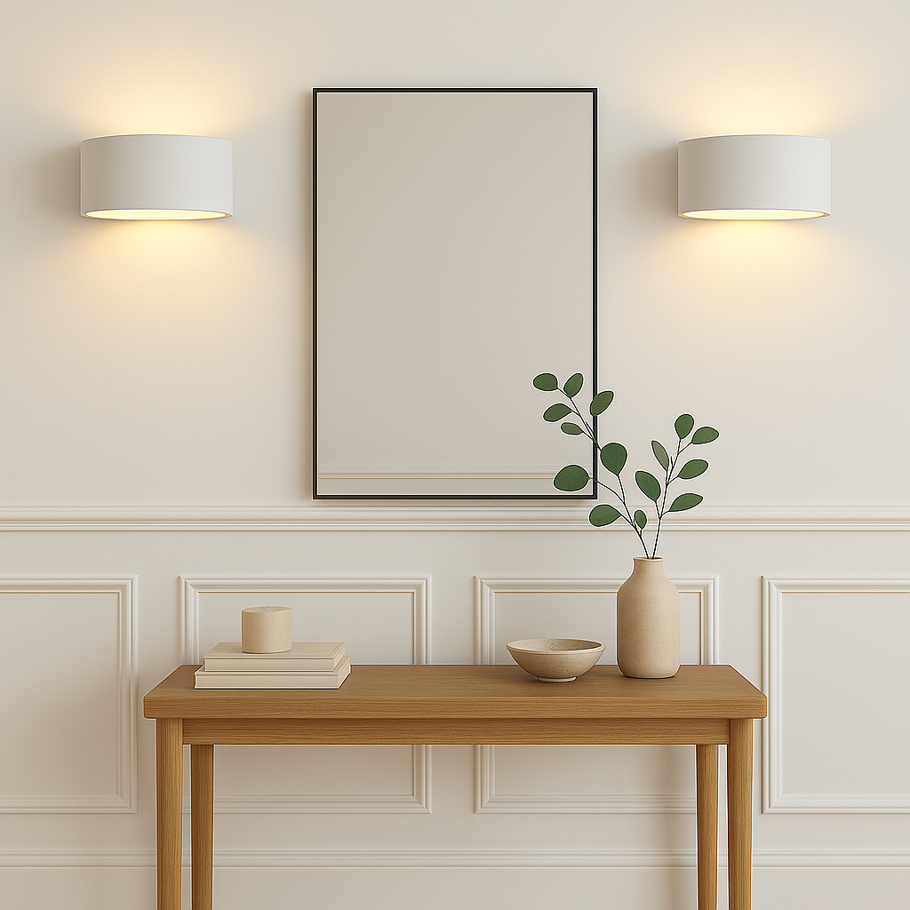 Midland Ceramic Paintable Wall Light