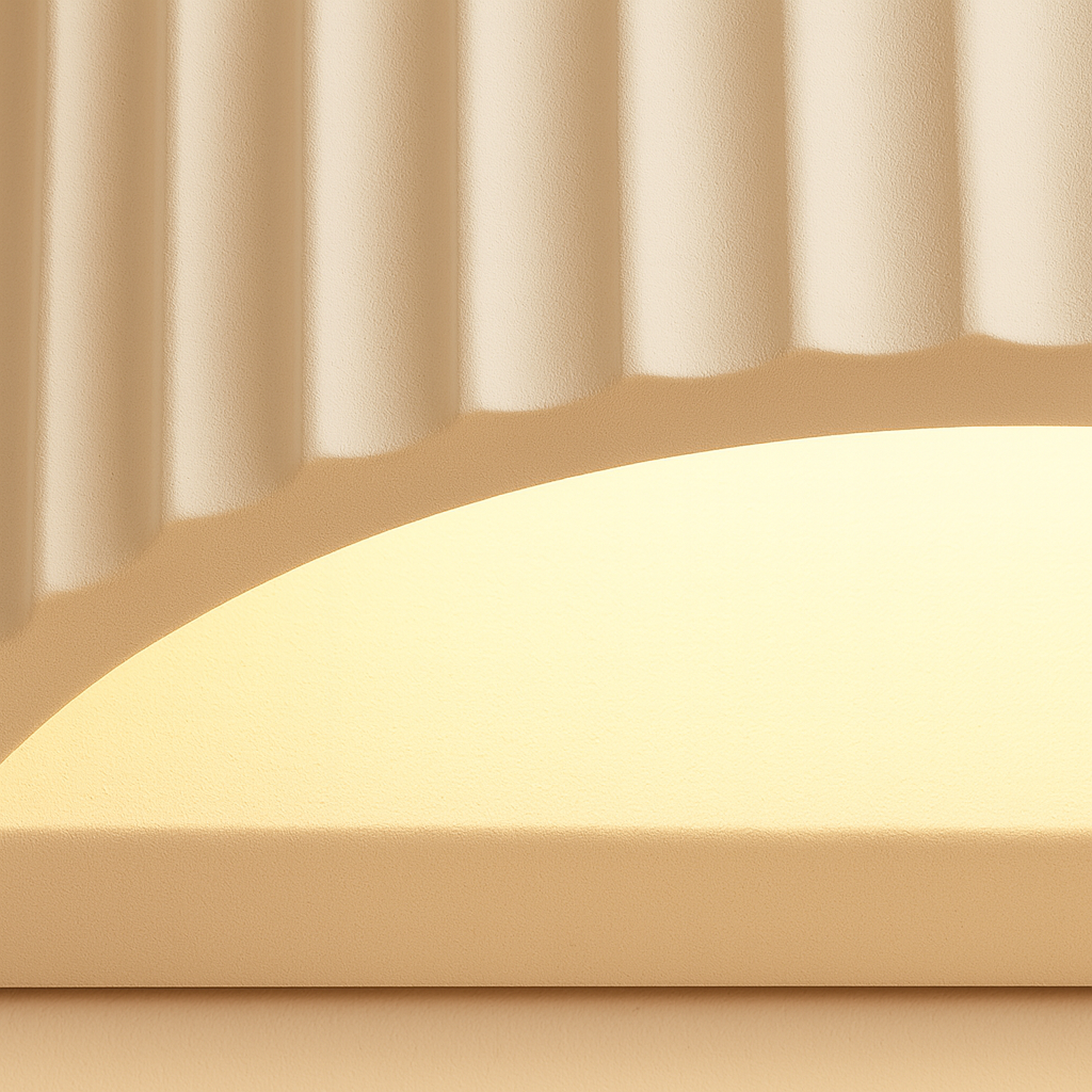 Nowra wall light close-up showing ribbed plaster texture