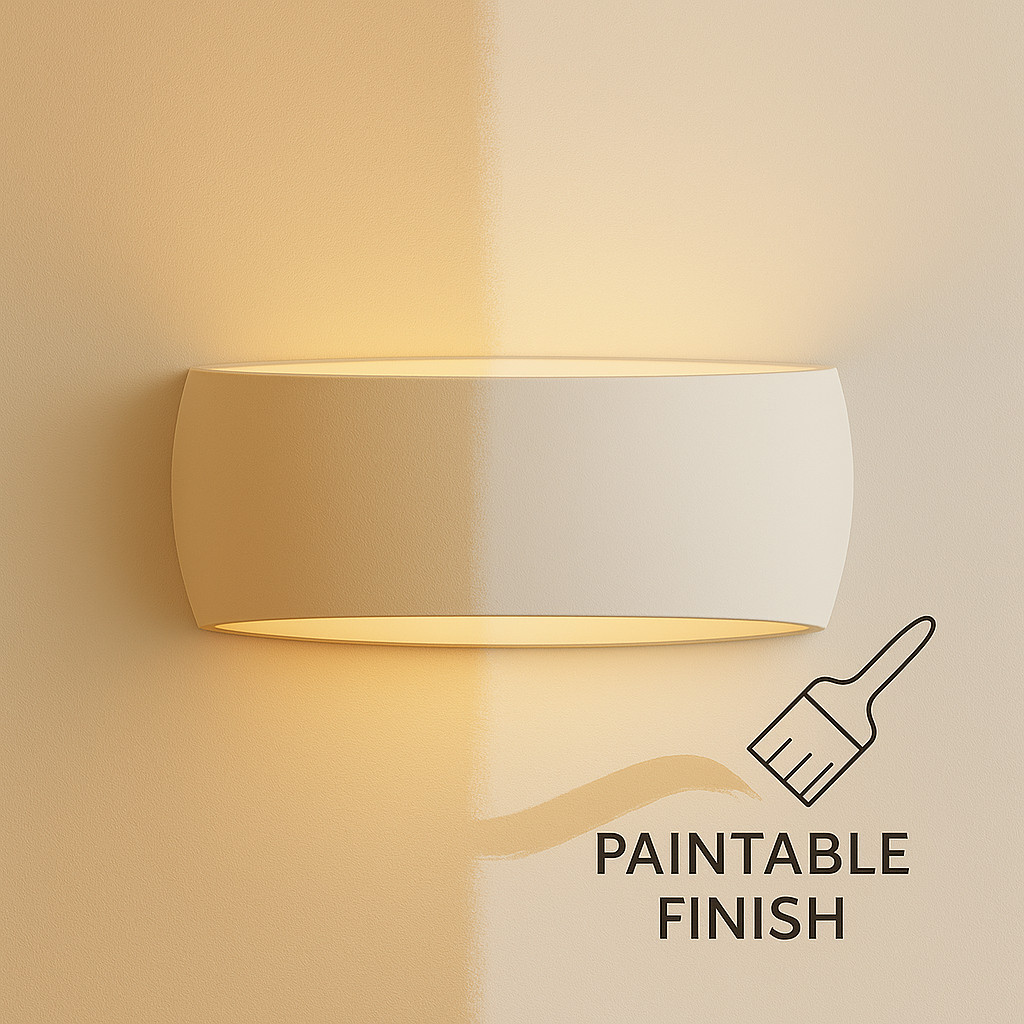 Paintable Windsor large wall light with warm glow