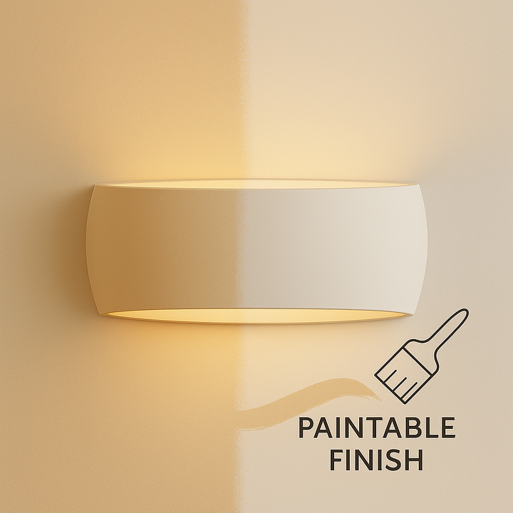 Paintable Windsor large wall light with warm glow