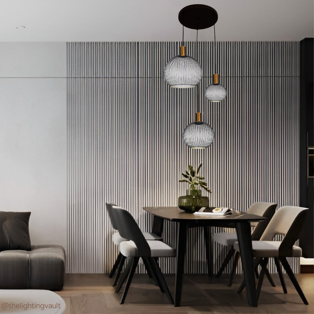 Roma Black Cage Light Bulb - 3 SIZES