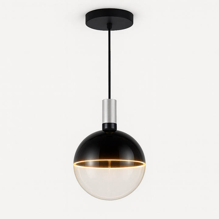 Roma Luxe pendant light with matt nickel cap