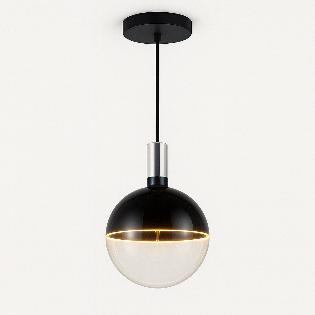 Roma Luxe single pendant with silver cap