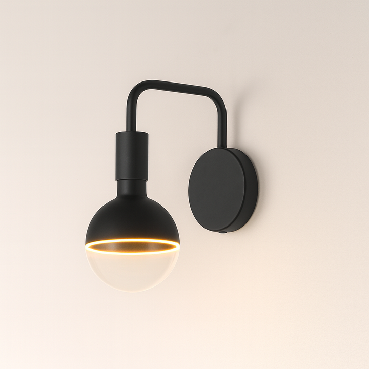Roma Luxe wall light with black cap modern lighting