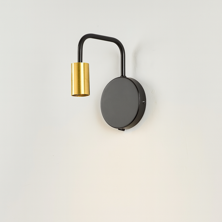 Roma wall light black and gold bracket