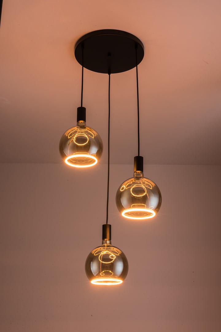 Roma 3-Light Spiral Pendant
