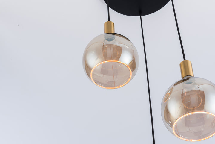Roma 3-Light Spiral Pendant