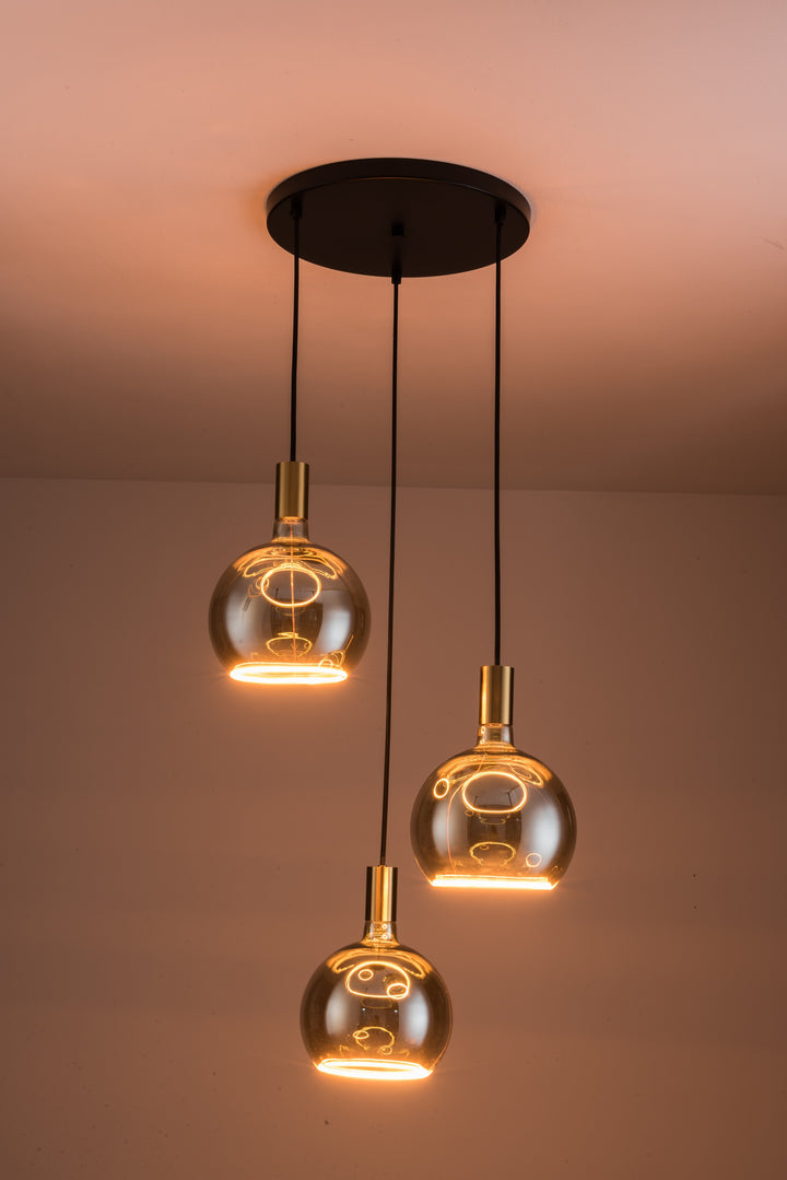 Roma 3-Light Spiral Pendant