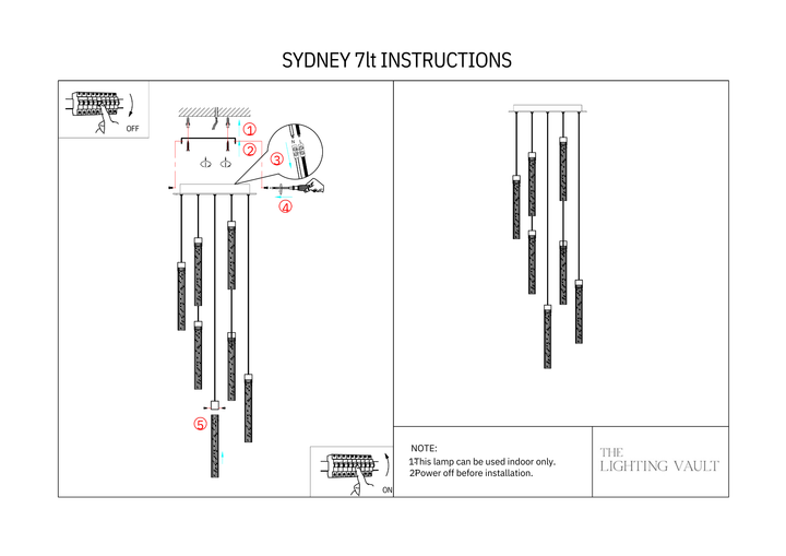 Sydney 7-Light Spiral Pendant Chandelier