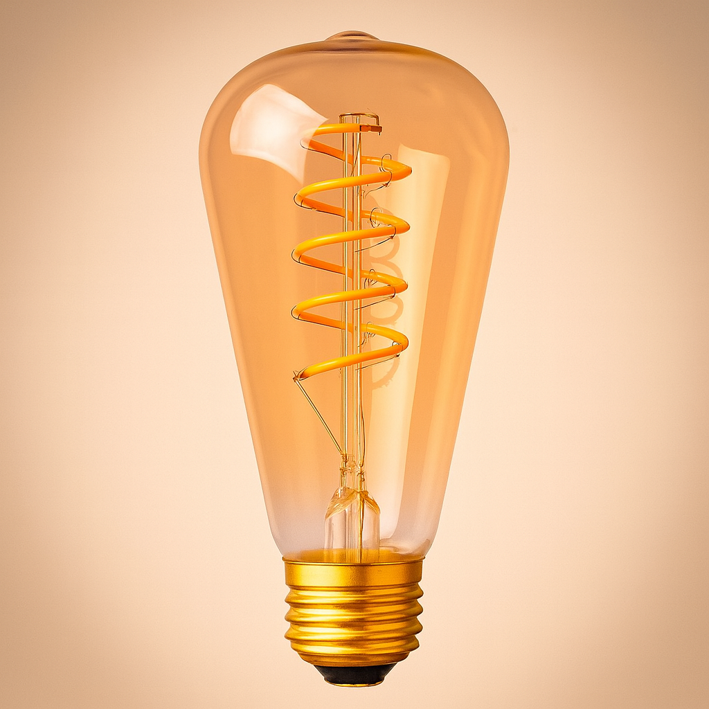 Squirrel bulb amber spiral filament hero