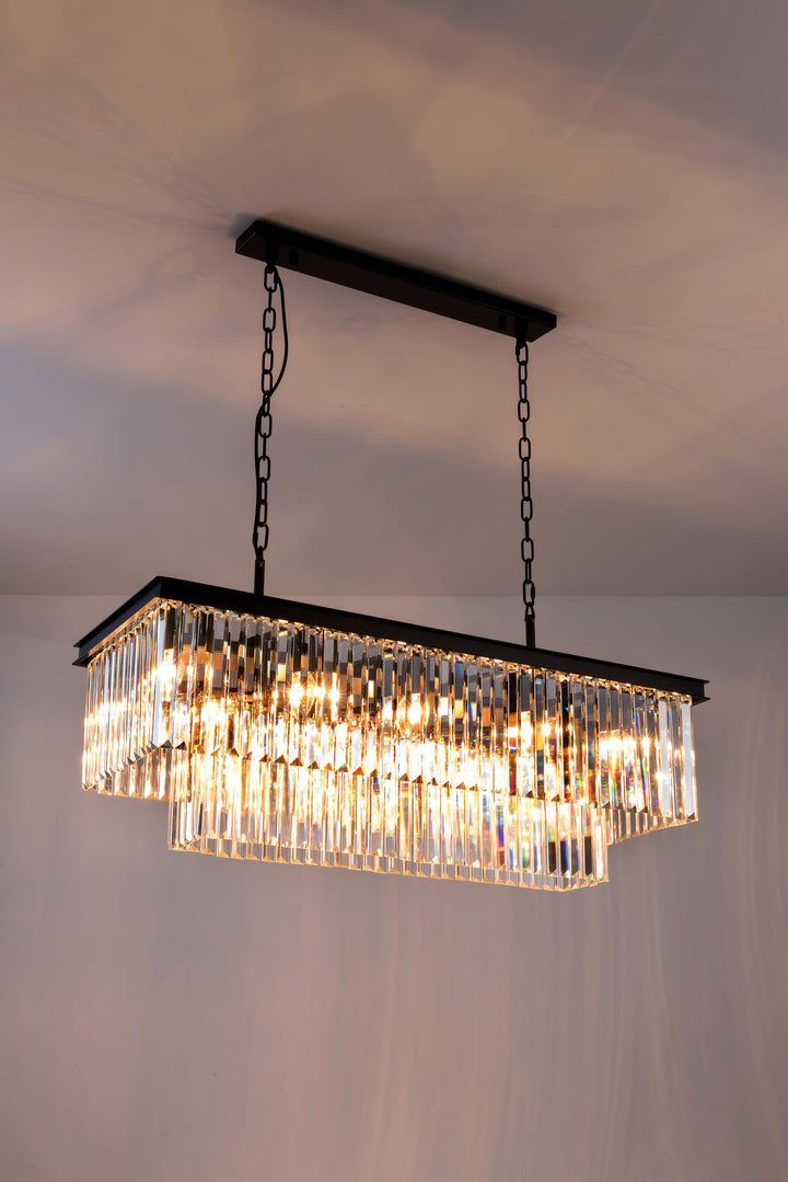 Carolina Rectangular Bar Chandelier - 2 COLOURS