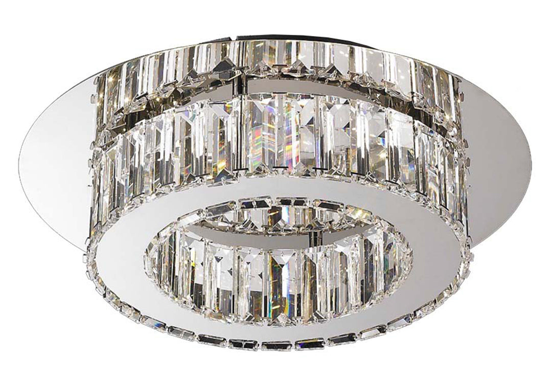 Canberra Small Flush – Crystal Ceiling Light