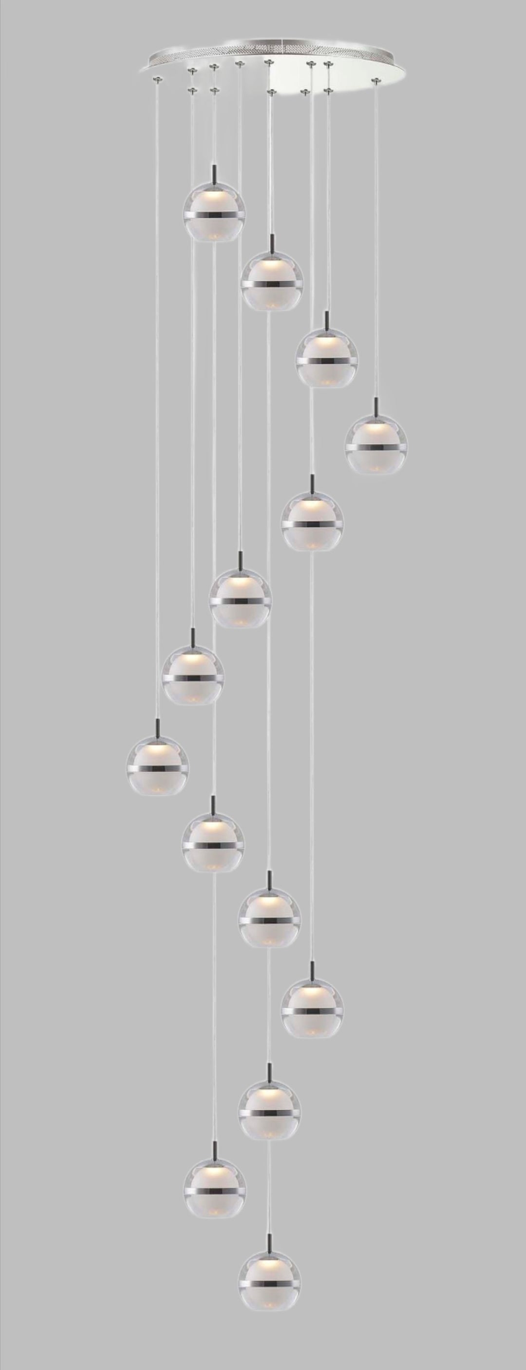 Forbes 14lt spiral staircase light silver