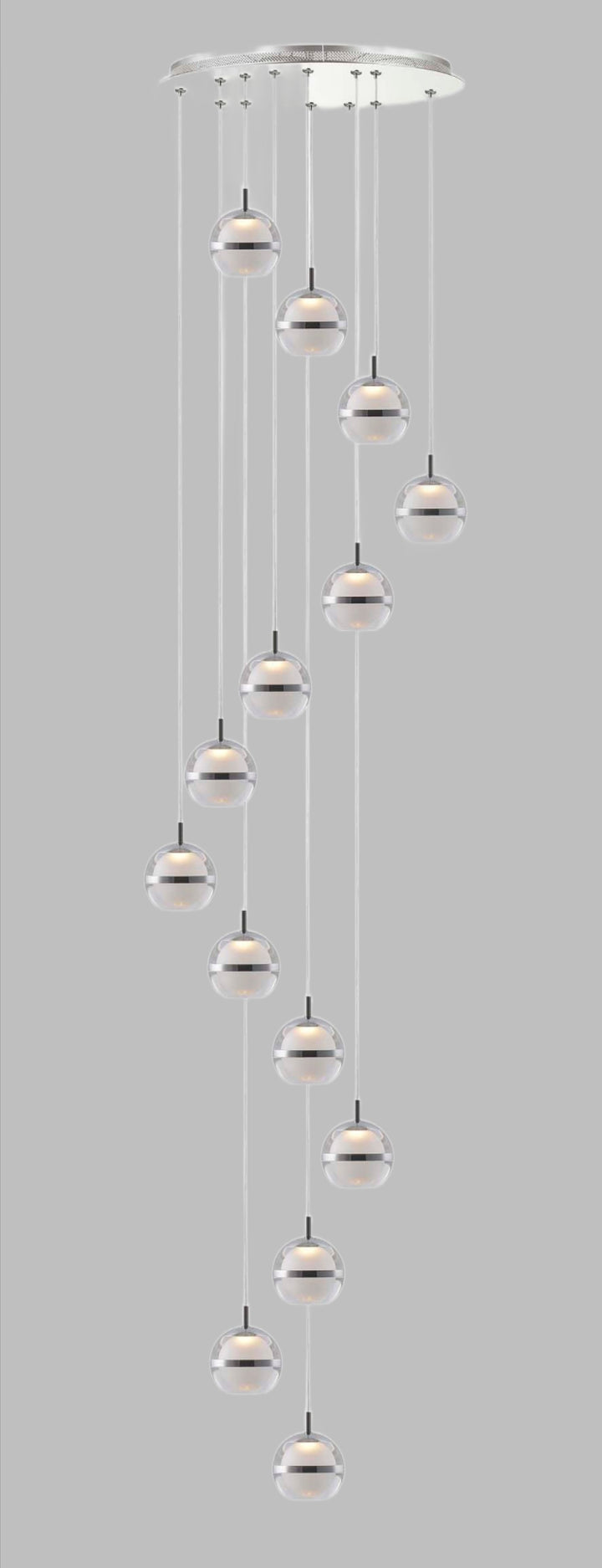 Forbes 14lt spiral staircase light silver