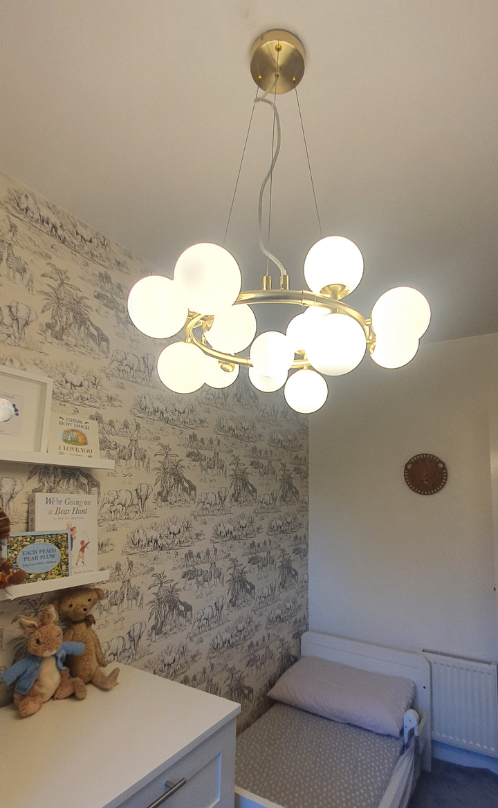 Melbourne Round Pendant Gold/White