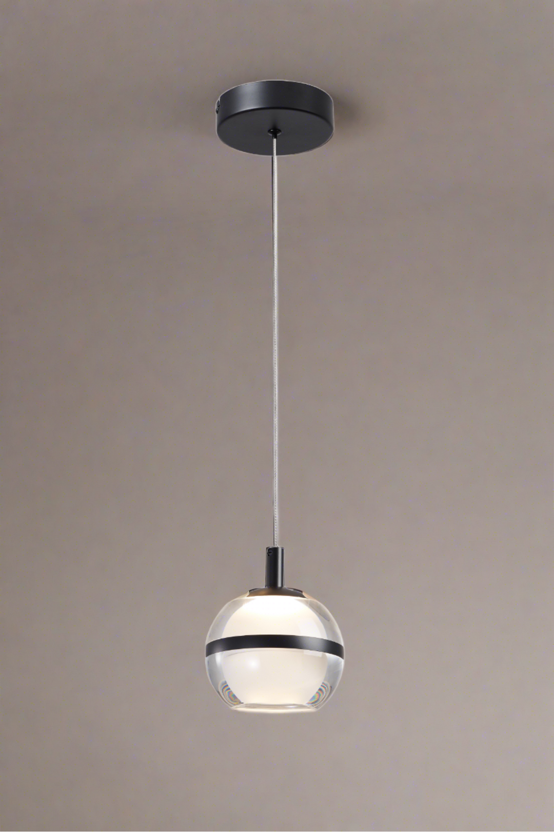 Forbes Single Kitchen Ceiling Pendant Light In Black