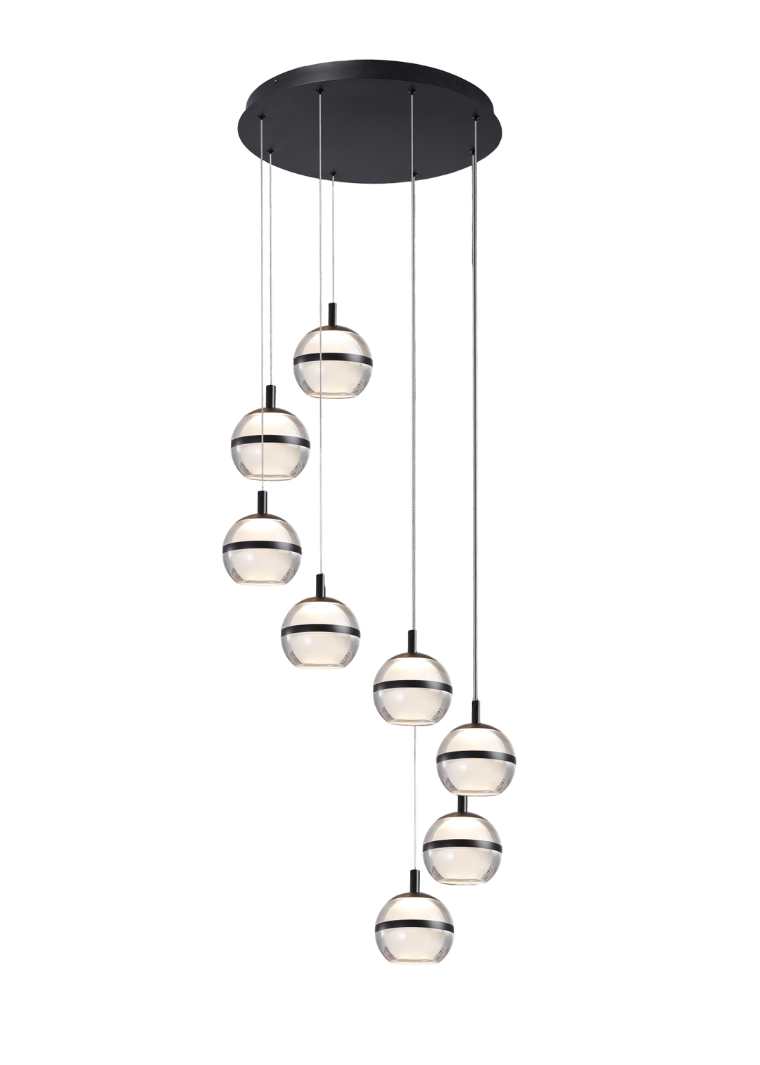 Forbes large LED cluster pendant black