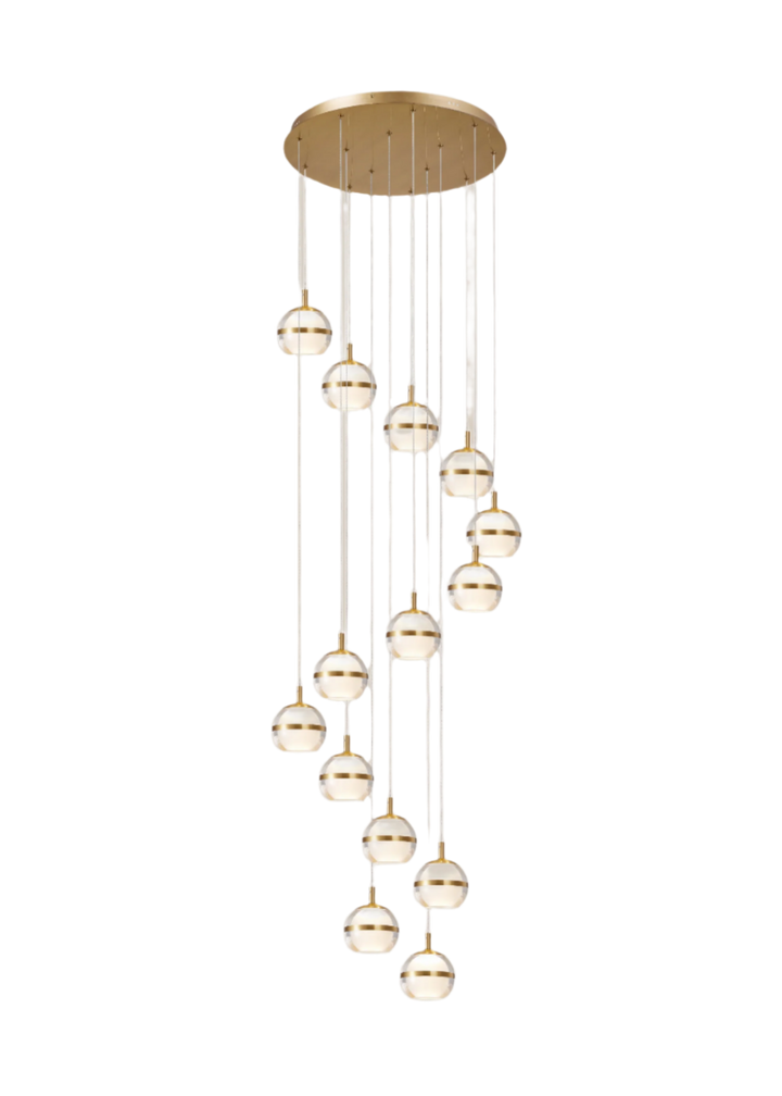 Forbes 14lt spiral staircase light gold