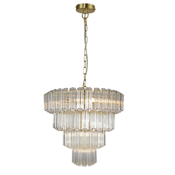 Gilbert large gold and glass chandelier