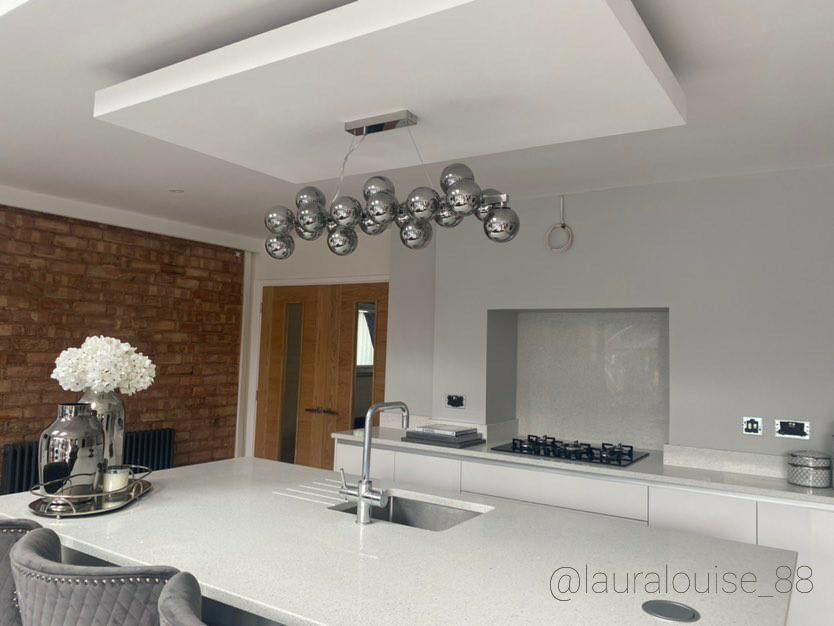 Melbourne Pendant Bar Silver - 2 OPTIONS