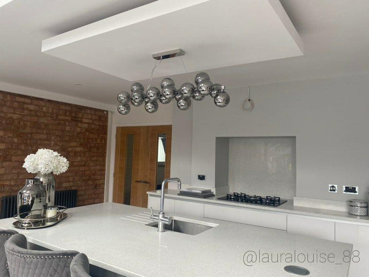 Melbourne Pendant Bar Silver - 2 OPTIONS