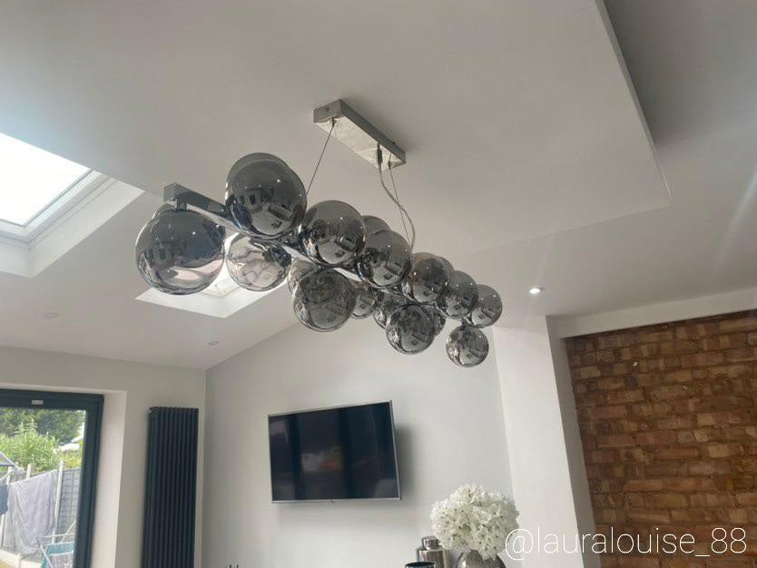 Melbourne Pendant Bar Silver - 2 OPTIONS